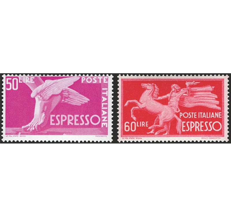 1946/52 - Espressi Democratica, serie n° 25/31. Cat. € 200 (**)