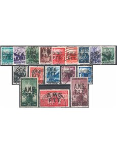 1947/48 - Trieste A, Democratica, serie n° 1/17. Cat. € 145 (U)