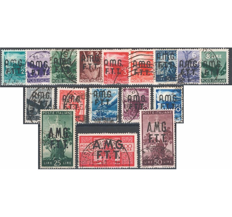 1947/48 - Trieste A, Democratica, serie n° 1/17. Cat. € 145 (U)