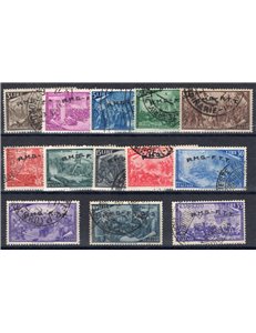 1948 - Trieste A, Risorgimento, serie n° 18/29 + Ex 5. Cat. € 225 (U)