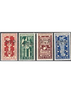 1949 - Trieste A, Biennale di Venezia, serie n° 35/38. Cat. € 50 (**)