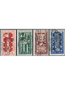 1949 - Trieste A, Biennale di Venezia, serie n° 35/38. Cat. € 50 (U)