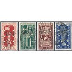 1949 - Trieste A, Biennale di Venezia, serie n° 35/38. Cat. € 50 (U)