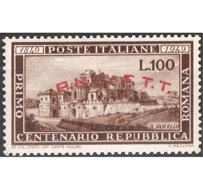 1948 - Trieste A, Repubblica Romana, n° 41. Cat. € 90 (**)