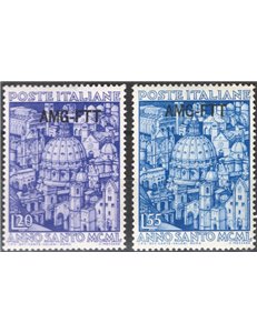 1950 - Trieste A, Anno Santo, serie n° 73/74. Cat. € 60 (**)