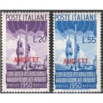 1950 - Trieste A, Radiodiffusione, serie n° 76/77. Cat. € 60 (**)