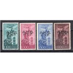 1948 - Trieste A, P.A. Campidoglio, serie n° 13/16 con soprast. su due righe. Cat. € 700 (**)