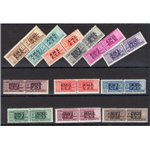 1954 - Trieste A, Pacchi postali, serie n° 1/12. Cert.: IC. Cat. € 1.500 (**)