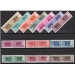 1949/53 - Trieste A, Pacchi postali, serie n° 13/25. Cert.: IC. Cat. € 500 (**)