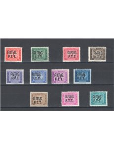 1947/49 - Trieste A, Segnatasse, serie n° 5/15. Cert.: IC. Cat. € 1.500 (**)