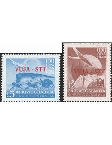 1949 - Trieste B, U.P.U., serie n° 17/18. Cat. € 75 (**)