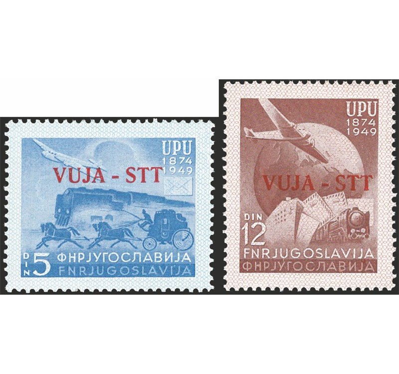 1949 - Trieste B, U.P.U., serie n° 17/18. Cat. € 75 (**)