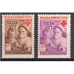 1950 - Trieste B, Croce Rossa, serie n° 33/34. Cat. € 50 (**)