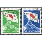 1948 - Trieste B, Croce Rossa, serie n° 39/40. Cert.: Biondi. Cat. € 780 (U)