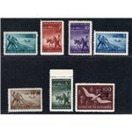1953 - Trieste B, P.A. soggetti vari soprast. con nuovi valori in dinari, serie n° 10/16. Cat. € 280 (**)