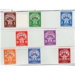1950 - Trieste B, Segnatasse soprast., serie n° 11/18. Cat. € 200 (**)