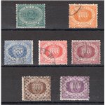 1877/90 - Stemma, serie n° 1/7. Cert.: IC. Cat. € 750 (U)
