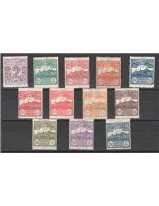 1903 - Cifra e vedute, serie n° 34/45. Cert.: Biondi. Cat. € 5.875 (**)