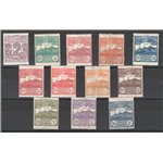 1903 - Cifra e vedute, serie n° 34/45. Cert.: Biondi. Cat. € 5.875 (**)
