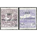1917 - Pro Combattenti, serie n° 51/52. Cert.: IC. Cert.: Biondi. Cat. € 275 (**)