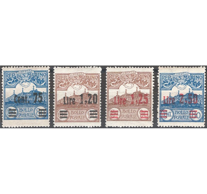 1926 - Vedute, serie n° 119/22 ottima centratura. Cat. 110 (**)