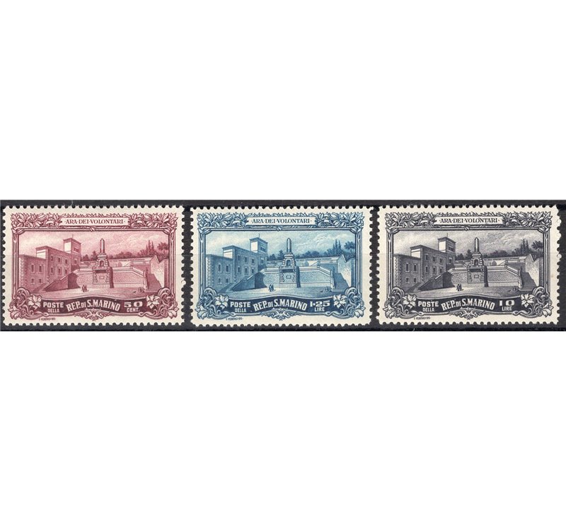 1927 - Ara dei volontari, serie n° 134/36. Cat. € 140 (**)