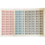 1927 - Ara dei volontari, serie n° 134/36 in fogli interi da 50. Cat. € 7.000 (**)