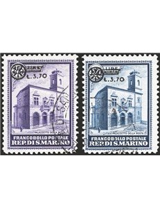 1934 - Palazzetto soprast., serie n° 184/85. Cert.: IC. Cat. € 220 (U)