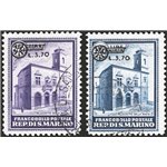 1934 - Palazzetto soprast., serie n° 184/85. Cert.: IC. Cat. € 220 (U)