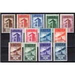 1943 - Ventennale dei Fasci Sanmarinesi, serie n° 240/52 non emessi. Cat. € 240 (**)