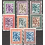 1947 - Alberoniana, serie n° 312/17 + P.A. 73/74. Cat. € 60 (**) 