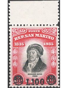 1948 - Delfico 100 £ su 15 c., n° 341. Cat. € 140 (**)