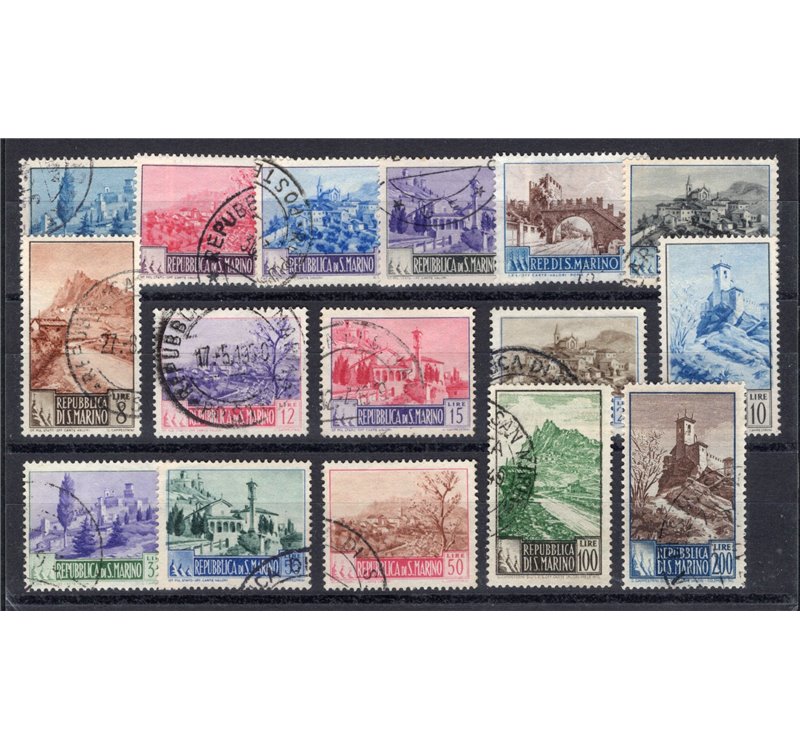 1949 - Paesaggi, serie n° 342/355. Cert.: IC. Cat. € 325 (U)