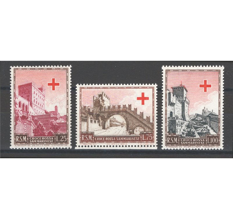 1951 - Croce Rossa, serie n° 369/71. Cat. € 70 (**)