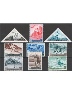 1953 - Sport, serie n° 391/98 + P.A. 111. Cat. € 150 (**)