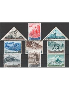 1953 - Sport, serie n° 391/98 + P.A. 111. Cat. € 80 (U)