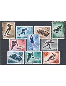 1955 - Olimpiadi di Cortina, serie n° 428/36 + P.A. 116. Cat. € 60 (**)