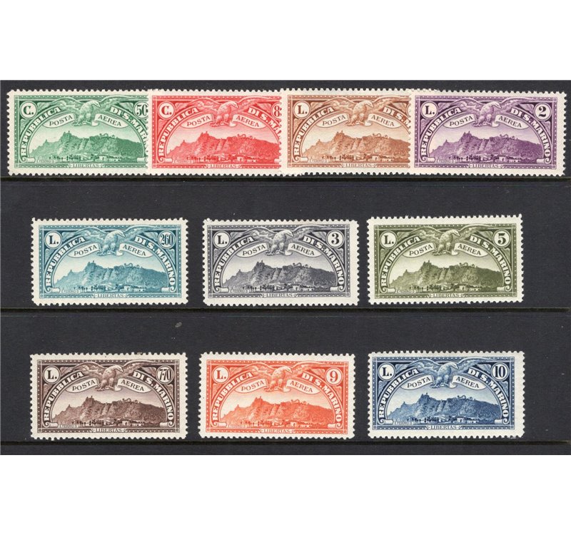 1931 - P.A. Vedute, serie n° 1/10. Cert.: IC. Cat. € 2.500 (**)