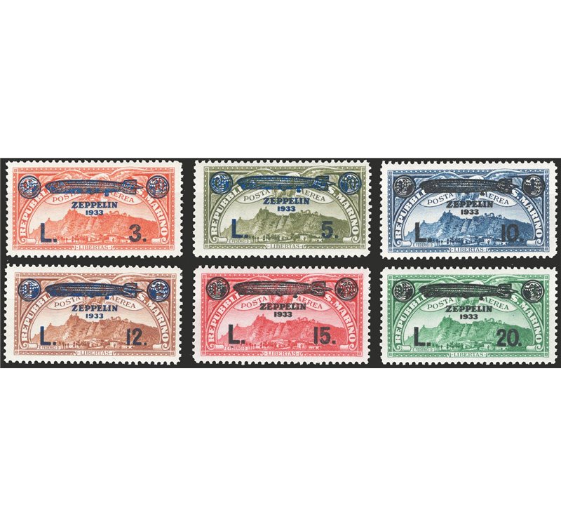 1933 - P.A. Crociera Zeppelin, serie n° 11/16. Cert.: IC. Cat. € 700 (**)