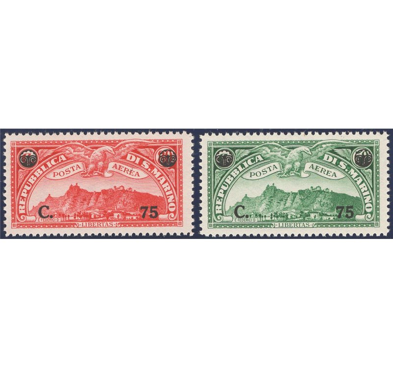 1936 - P.A. Vedute, serie n° 17/18. Cat. € 55 (**)