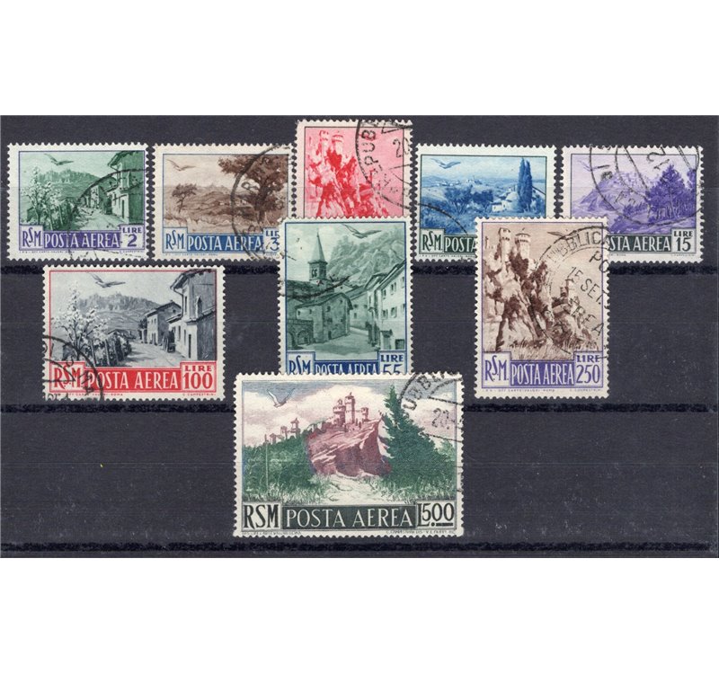 1950 - P.A. Vedute e Soggetti, serie n° 83/91. Cert.: IC. Cat. € 275 (U)