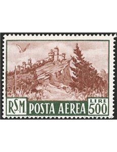 1951 - P.A. Veduta 500 £, n° 97. Cert.: IC. Cat. € 300 (**)