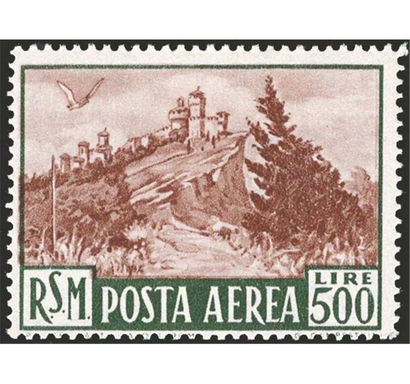 1951 - P.A. Veduta 500 £, n° 97. Cert.: IC. Cat. € 300 (**)