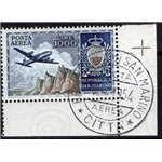 1954 - P.A. Bandierino 1.000 £, n° 112 angolo di foglio. Cat. € 140 (U)