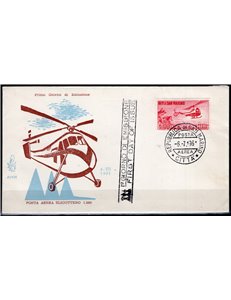1961 - P.A. Elicottero 1.000 £ FDC Venetia, n° 138. Cat. € 62