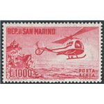 1961 - P.A. Elicottero 1.000 £, n° 138. Cat. € 70 (**) 