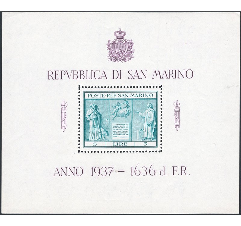 1937 - BF Indipendenza, n° 1. Cat. € 37 (**)