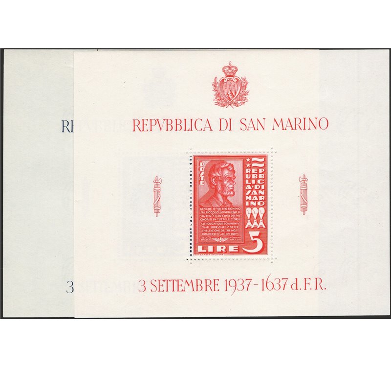 1938 - BF Lincoln, serie n° 2/3. Cat. € 50 (**) 