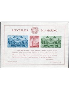 1945 - BF Carducci i due foglietti dent. e non dent., serie n° 6/7. Cat. € 350 (**) 