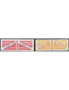 1946 - Pacchi cifra e veduta 25 £ + 50 £, serie n° 31/32. Cat. € 200 (**)